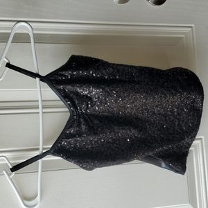 Black sequin top
